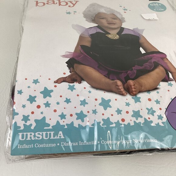 Disney Baby Little Mermaid Villain Ursula Infant Halloween Costume Sea Witch - Picture 4 of 10